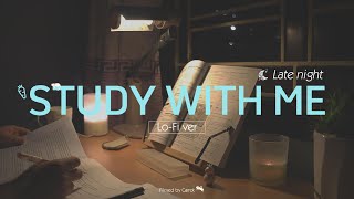 2HOUR STUDY WITH ME | Relaxing LoFi, Rain sounds | Pomodoro 50/10 | Late night