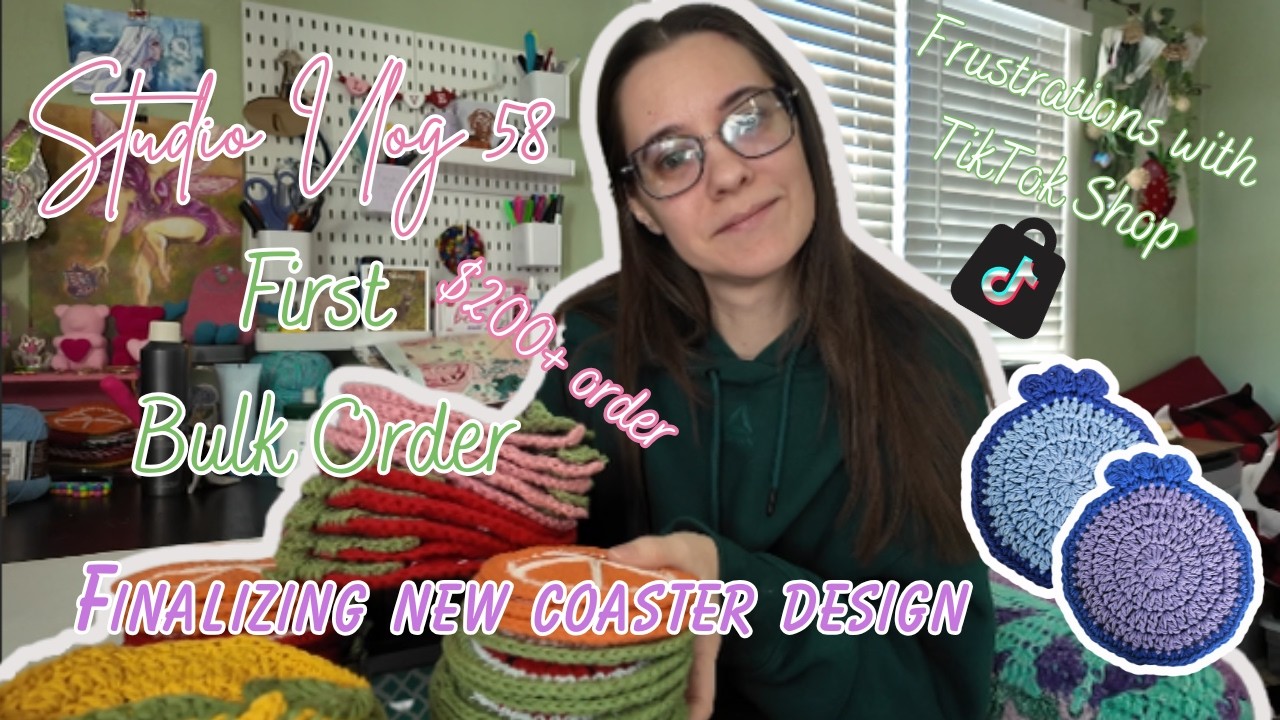 First Bulk Order!! | Blueberry Coasters | TikTok Shop Frustrations | Studio Vlog 58