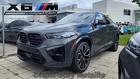 NEW ARRIVAL! 2025 BMW X6M Competition Dravit Grey Metallic on Black #bmw #x6 #g06