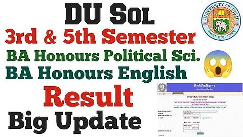 Sol third semester result date declare | sol fifth semester result date declare |sol latest update