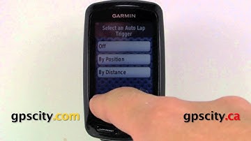 Garmin Edge 800 GPS Bike Computer - Setup Auto Lap