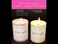 Premium Candle Label Design Template Printable | Customizable Product Label Template