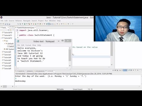 Dickson's Java101 Tutorial 12 - Switch Statement
