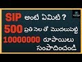 SIP IN TELUGU : What is systematic investment plan in Telugu -SIP IN TELUGU and HINDI(2021)