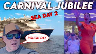 Carnival Jubilee Sea Day 2 | Kyndall 'Fiiiire' Is She The Best Cruise Director?