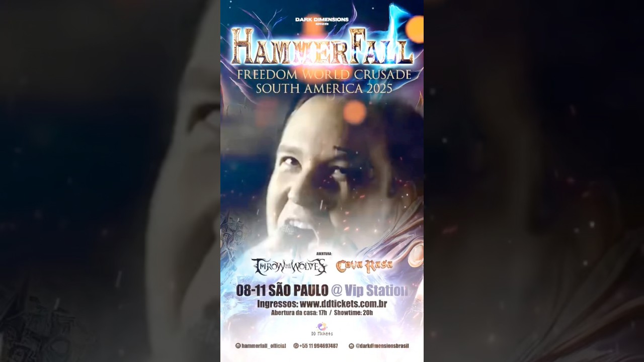 HAMMERFALL DIA 08/11 EM S&Atilde;O PAULO/SP