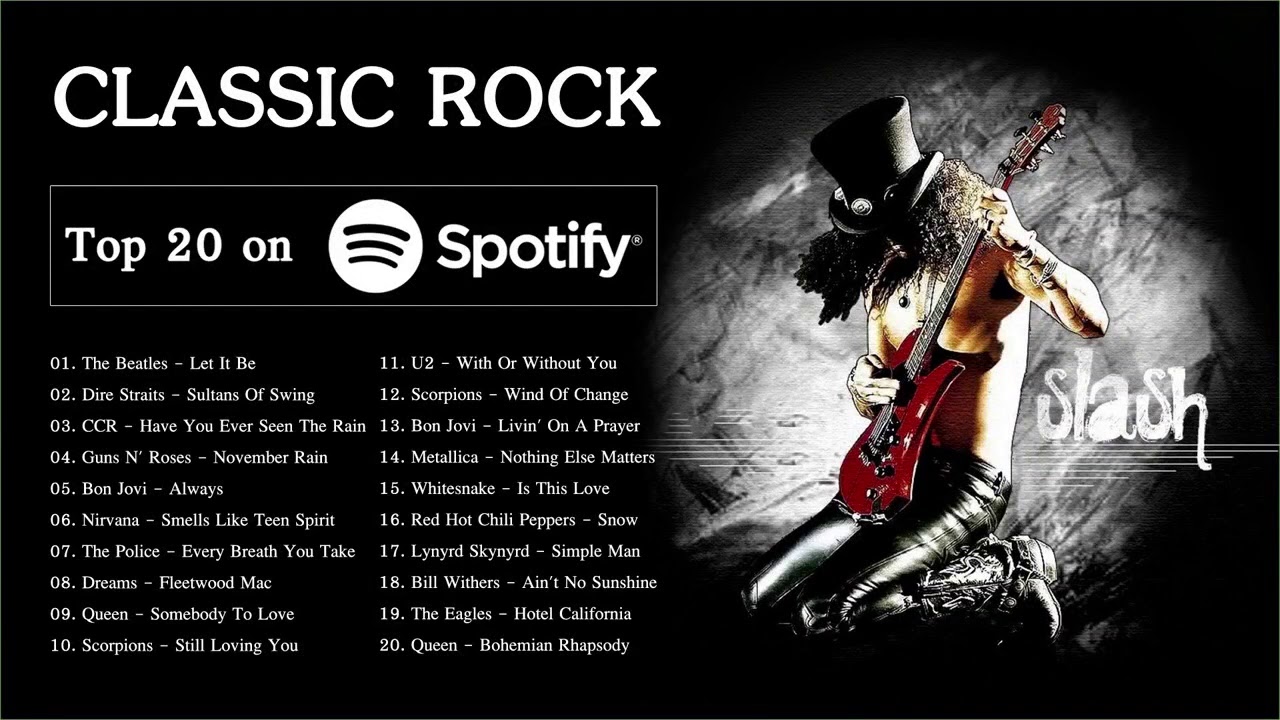 Best Classic Rock Top 20 Greatest Classic Rock Songs On Spotify