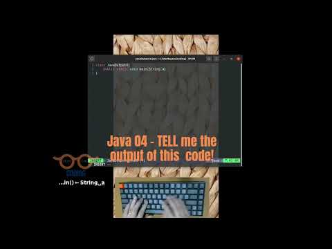 JAVA Number 04 | Tell me the output of this Java Code | ASMR Programming