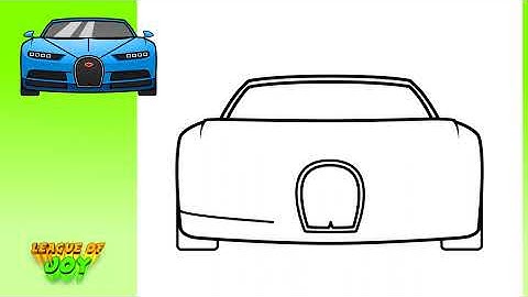 How to DRAW a BUGATTI CHIRON [ Front View ]