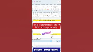 print Table from 1 to 10 using drag functionality of Excel | #shorts #viral #excel