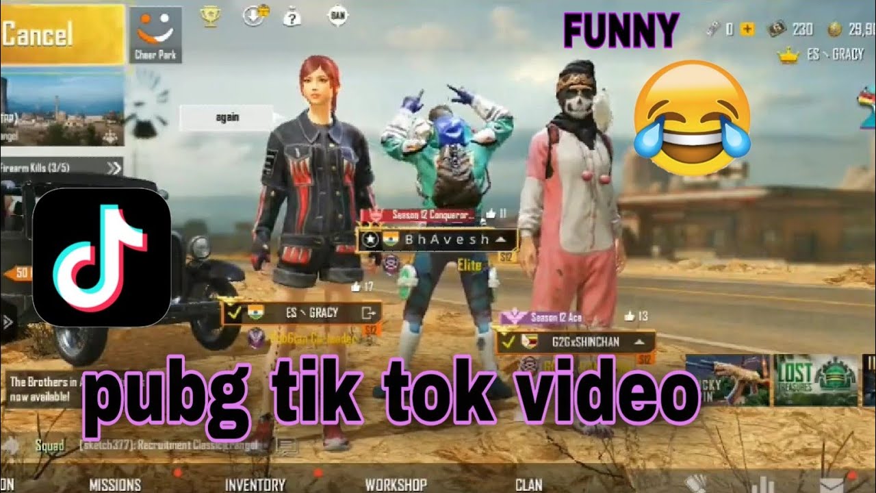 PUBG TIK TOK FUNNY VIDEO PUBG TIK TOK FUNNY DANCE AND MOMENT part13 playidea gaming