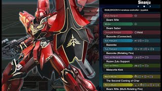 Sinanju - Gundam Extreme Versus Maxi Boost ON Combo Guide
