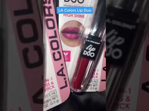 Lip Duo lipstick/Gloss $1.25 #lacolorscosmetics #dollartreefinds #shortsvideo #affordablemakeup