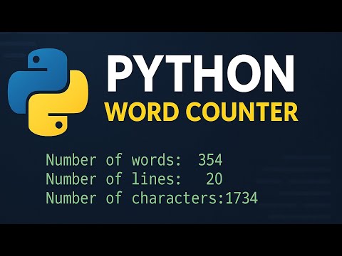 Command Prompt Word Counter for Text Files built with Python.