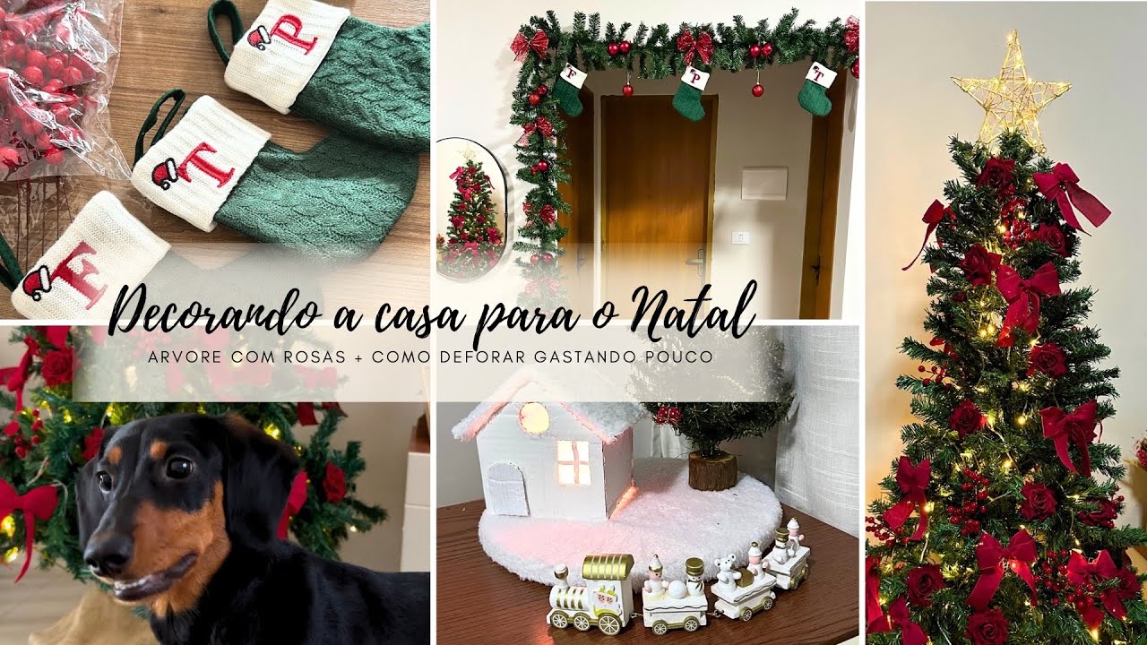 Decorando a casa para o Natal | Decoração com rosas vermelhas gastando pouco | #natal #decoration