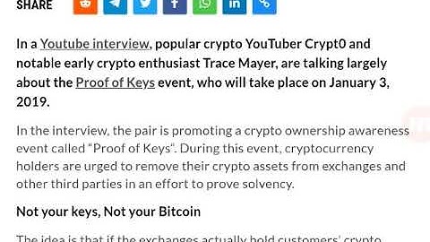 Proof Of Keys Event - Trace Mayer - Join Us!