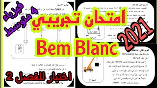 امتحان تجريبي للسنة الرابعة متوسط Bem Blanc 2021 (اختبار مقترح بقوة للفصل 2)