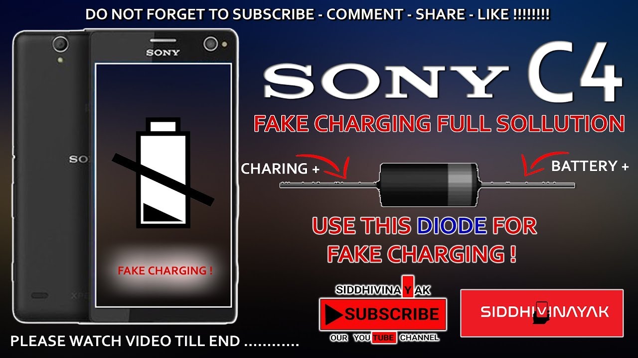 sony c4 fake charging full sollution
