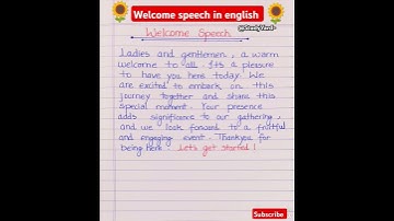 Welcome speech in english l welcome speech for farewell/ annual function