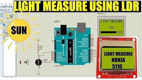 how to make Arduino light meter with nokia 5110 and ldr sensor on proteus