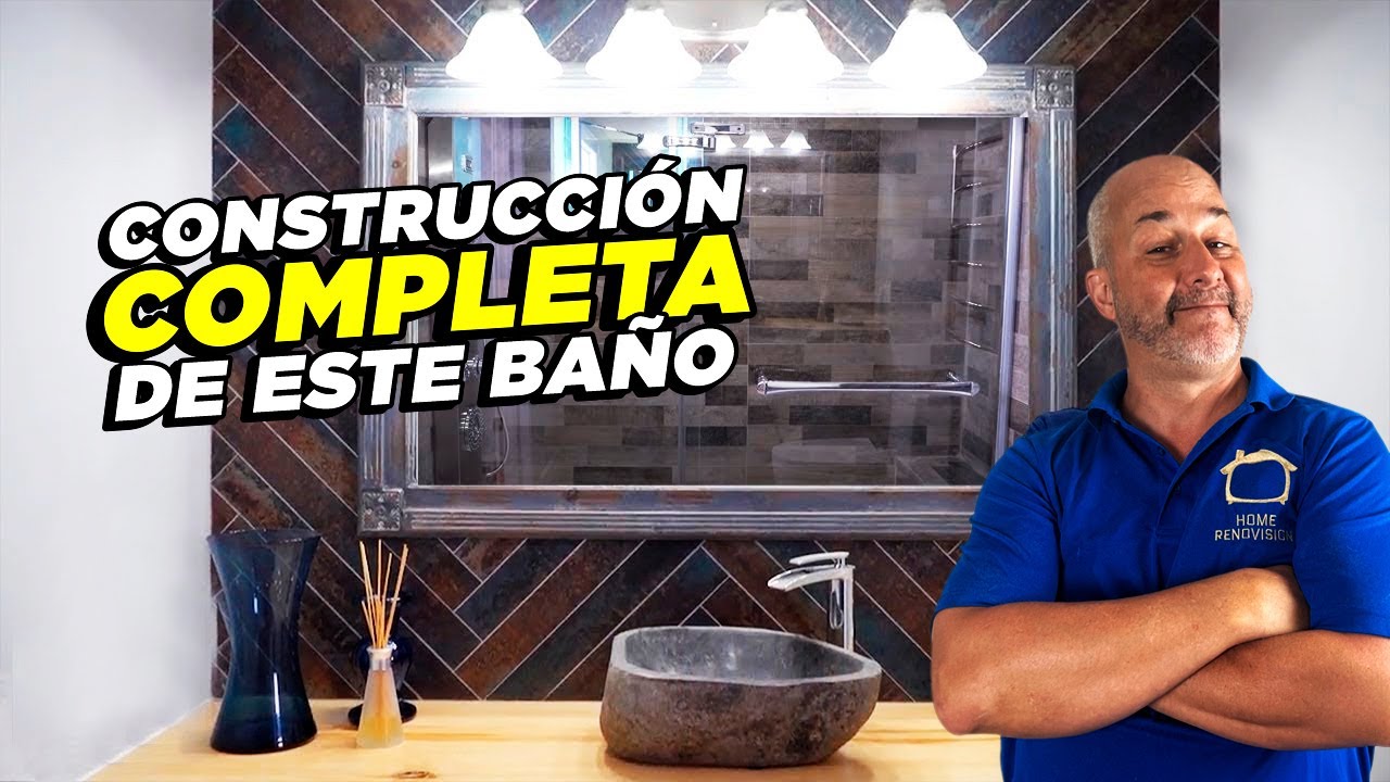 Baño Rústico/Moderno | Construcción completa de principio a fin