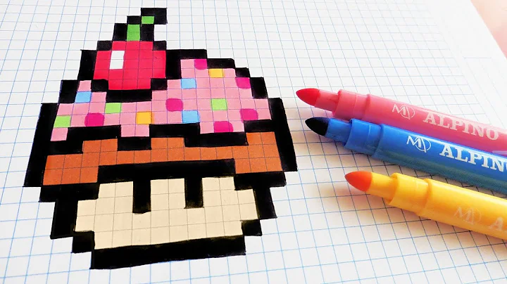 Handmade Pixel Art - How To Draw Cupcake Mushroom #pixelart