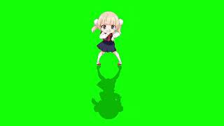 9mm go bang with shadow shigure ui loli dance green screen