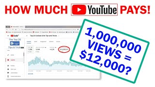 Paid me $12,000 for 1 million views! if you've ever wondered how much
you can make from 1,000,000 views with ad revenue take a look here.
i'l...