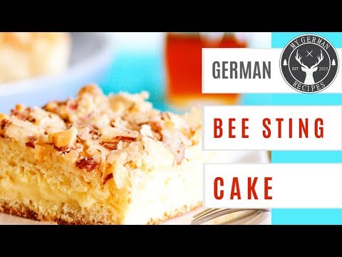 German Bee Sting Cake Recipe - Bienenstich ✪ MyGerman.Recipes