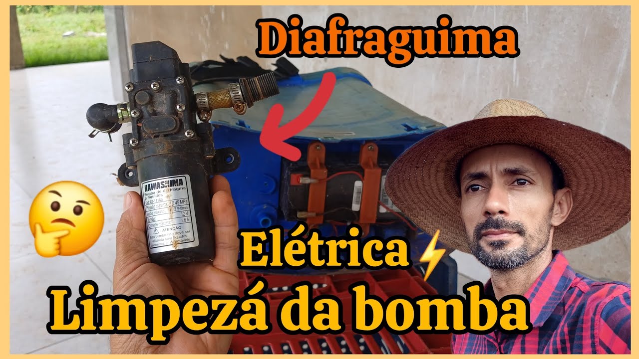 Limpezá e manutenção da bomba Diafragma alta pressão 12volts de pulverização.