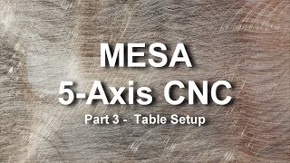 MESA 3 - Table Setup