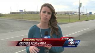 Plane makes emergency landing at XNA.