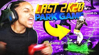 My last game of park on NBA 2K20 ...  GREENING 100% SMOTHERED SHOTS & BEST DRIBBLE COMBOS