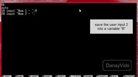 GW BASIC. Adding Two Numbers by Taking Input from User
