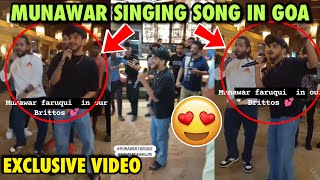 Munawar faruqui singing a song in goa | Munawar faruqui latest video