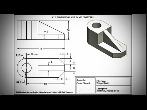 AutoCAD 3D Basics | How To Create Hardware Fixture Block - YouTube