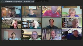 Clackamas County Budget Committee Afternoon Discussion - May 27, 2020