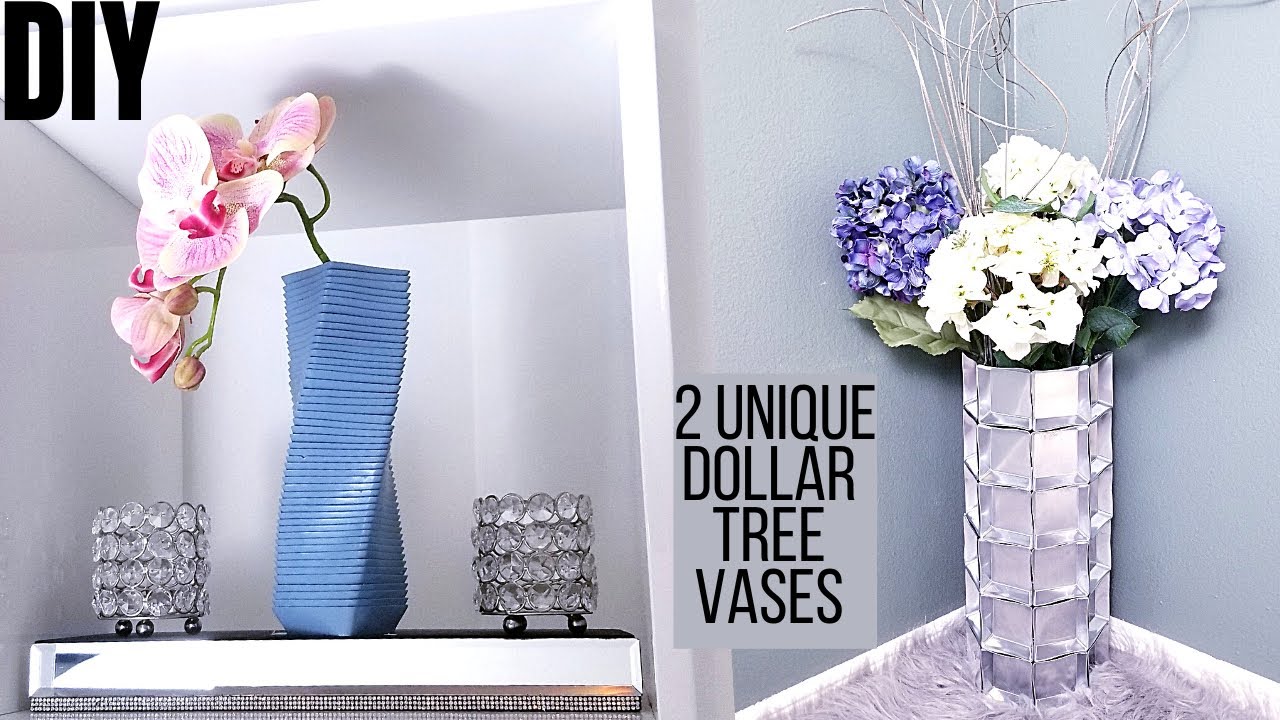 2 Unique DIY Vases Using Dollar tree Items Quick and Easy Decorative