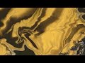 Abstract Acrylic Pour Painting Gold And Black