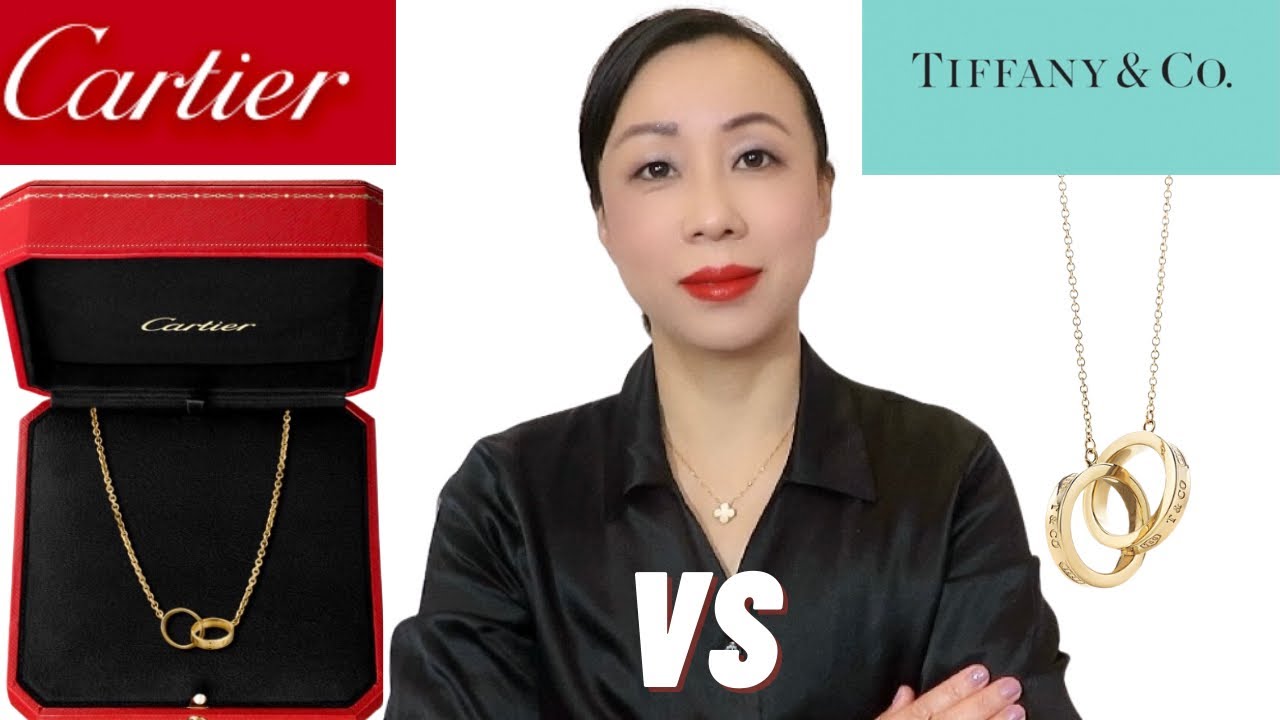 CARTIER INTERLOCKING LOVE NECKLACE VS TIFFANY NECKLACE/Mod shots/ Pros &  Cons/ Which One to buy? 