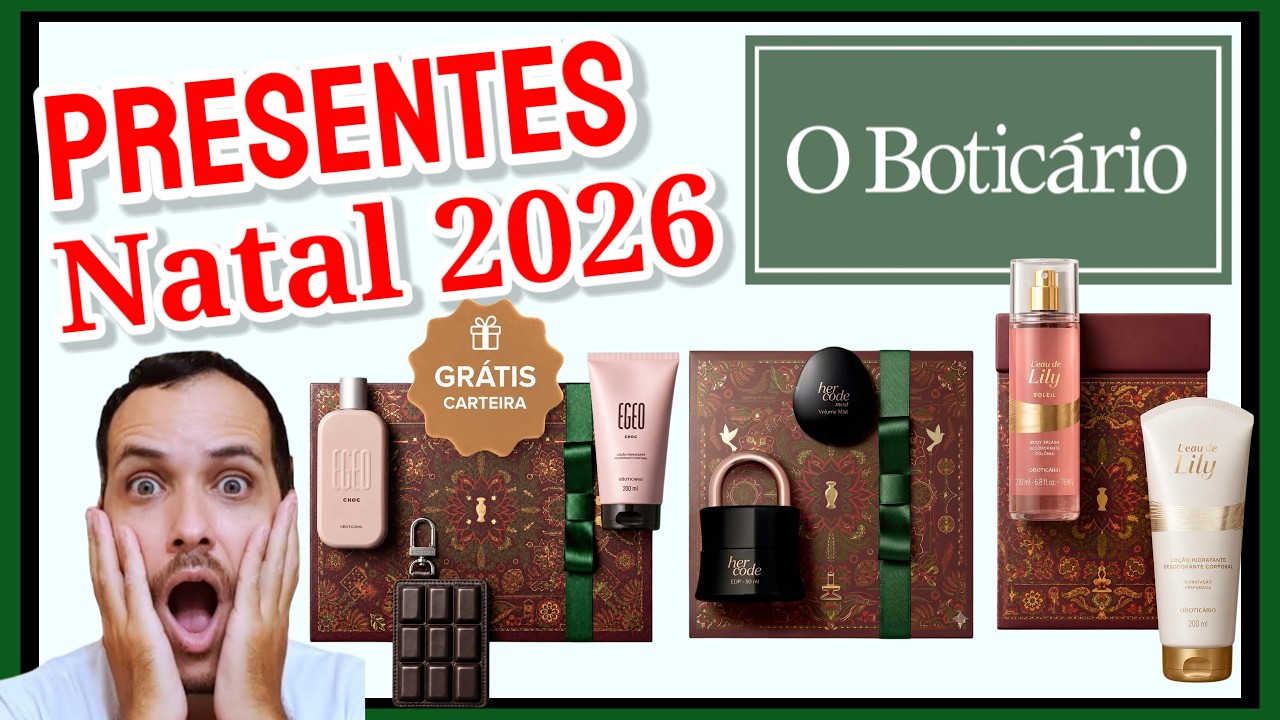 PRESENTES NATAL Boticário 2026 (OLHA SÓ ISSO! Vocês Estão PREPARADOS?) 😱