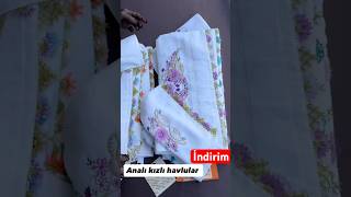 İndirimli Havlu Modelleri. İki Kenar Iğne Oyası Yapılmış Havlular. Elişi Çeyiz Ürünleri Gelin Damat