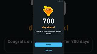 I Reached 700 Day Streak On Duolingo