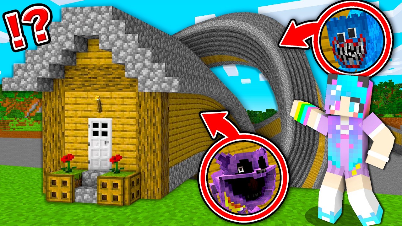 ハギーワギーたちがいる超長い家を調査した結果！？【まいくら・マインクラフト/ポピープレイタイム/Poppy Playtime】