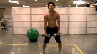 【筋トレ基本】ダンベルアップライトロウ dumbbell up right row