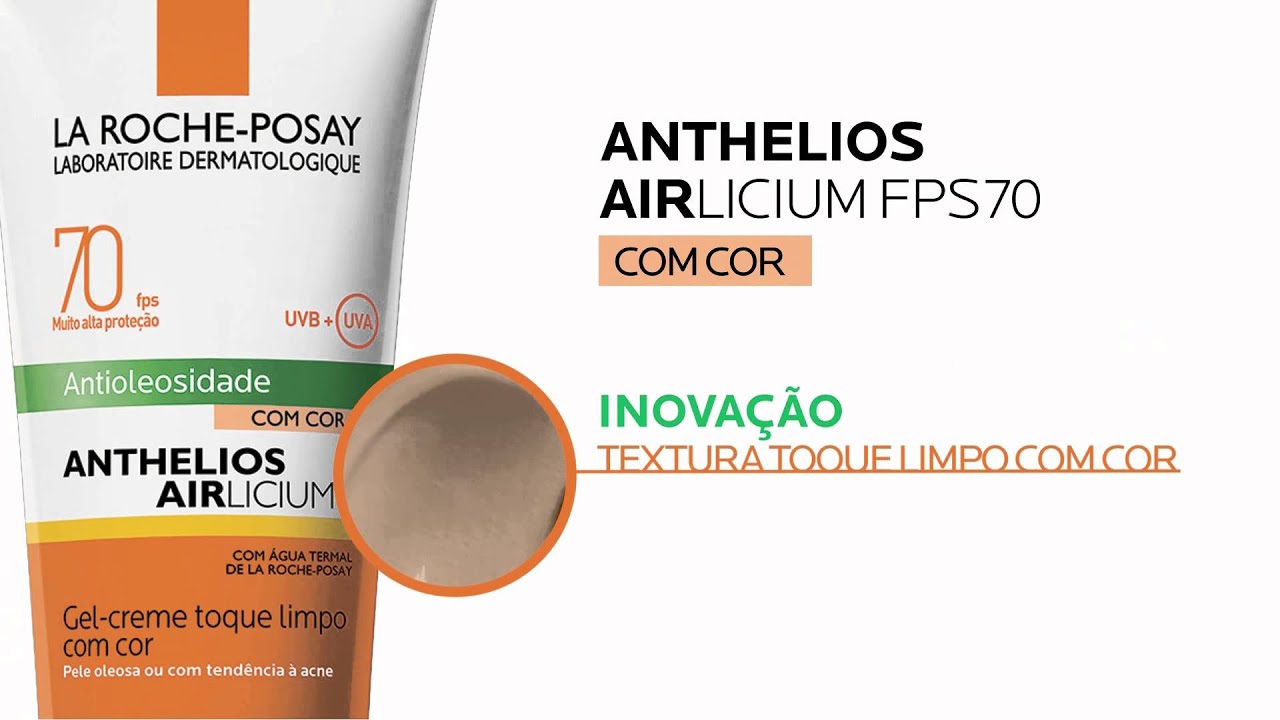 Resultado de imagem para Protetor Solar Antioleosidade com Cor La Roche-Posay Anthelios Airlicium FPS 70 50g