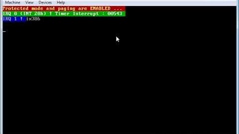 Retro UNIX 386 - Protected Mode - Timer Test (VBOX)