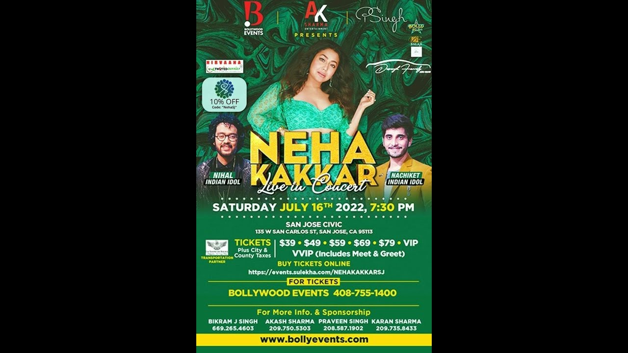 Neha Kakkar - Live in Concert – Save 10% with Code "NehaSJ"