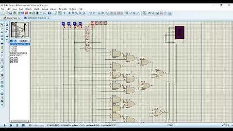 Contador 0-9 con display de siete segmantos y compuertas logicas| Proteus
