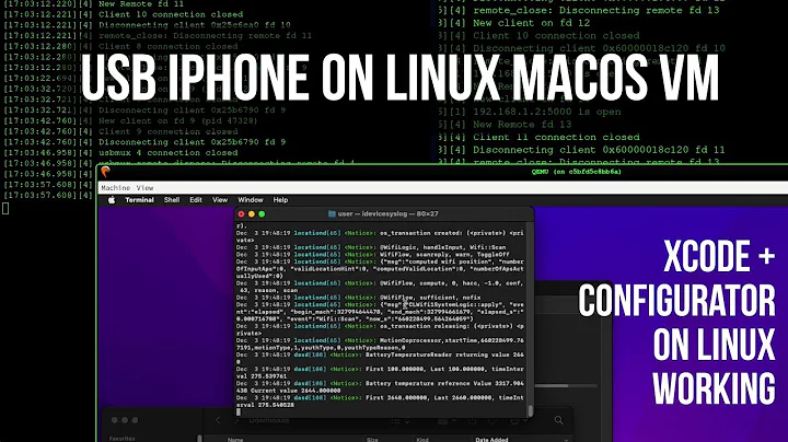 macOS VM: iPhone  + Xcode USB! Linux/Windows USB + Xcode Passthrough using Docker-OSX and usbfluxd!